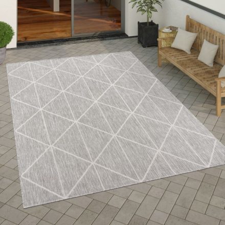 Konyhai szőnyeg kültéri szőnyeg skandináv geometrikus - szürke 160x220 cm