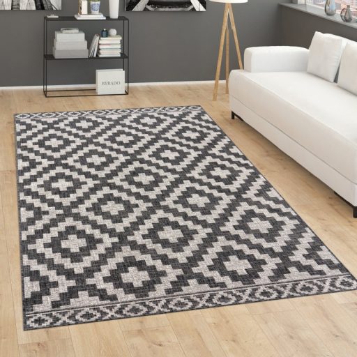 skandinav antracit kulteri szonyeg rombusz mintaval 80x150 cm