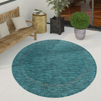 vizallo turkiz kulteri terasz szonyeg 120 cm kerek