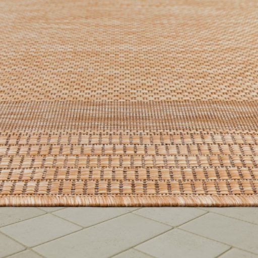 vizallo borduros bezs kulteri terasz szonyeg 200x200 cm