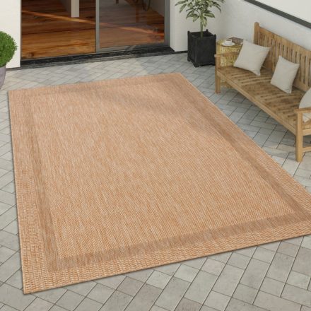 Egyszínű vízálló kültéri szőnyeg bordűrös - bézs 80X250 cm