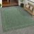 Egyszínű vízálló kültéri szőnyeg bordűrös - zöld 200 cm négyzet alakú