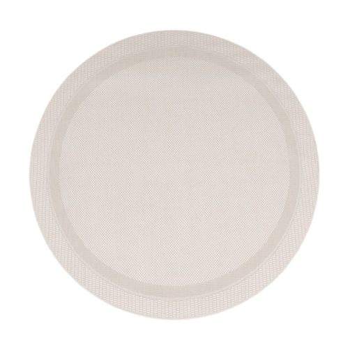 feher kulteri szonyeg bordur mintaval 80 cm kerek