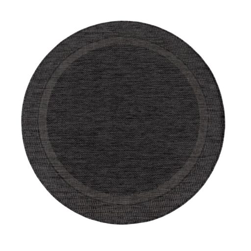 vizallo antracit kulteri szonyeg bordur mintaval 160 cm kerek