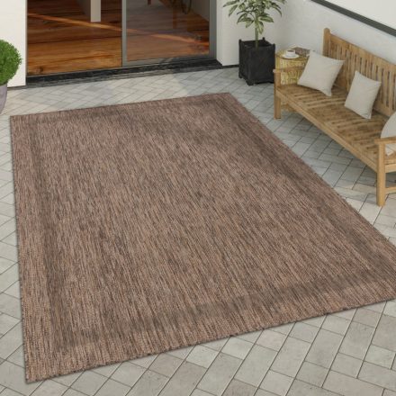 Vízálló nagyméretű kültéri szőnyeg bordűrös - barna 300x400 cm