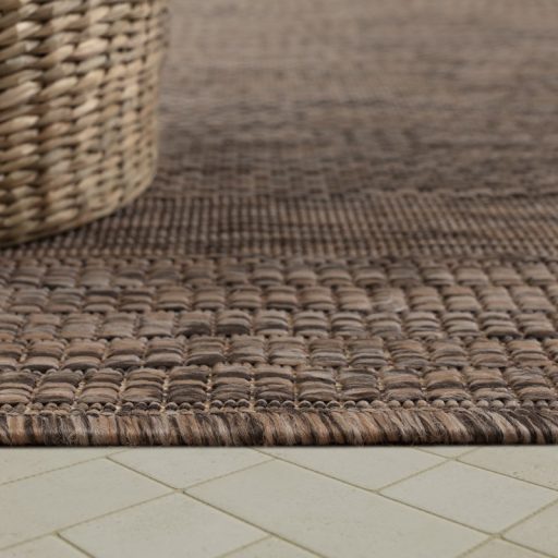 barna kulteri szonyeg bordur mintaval 150x150 cm