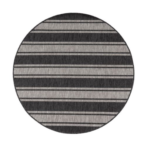 vizallo szurke kulteri szonyeg csikos 200 cm kerek