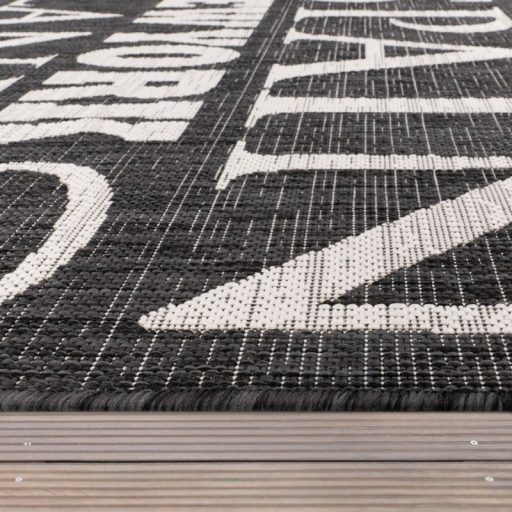 idojarasallo feliratos antracit kulteri szonyeg 160x220 cm