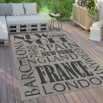 lapos szovesu szurke kulteri szonyeg 80x150 cm