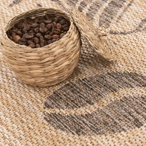 bezs vizallo kulteri szonyeg lapos szovesu 160x220 cm