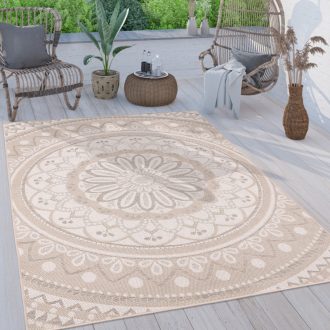Homok aztek mintas rovid szalu nappali szonyeg 60x100 cm