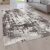 Szürke nagyméretű shaggy szőnyeg absztrakt szőnyeg vintage hatású 230x320 cm