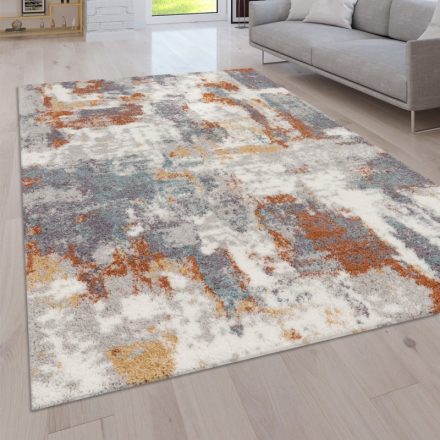 Absztrakt mintás shaggy design szőnyeg nappaliba - színes 60x100 cm