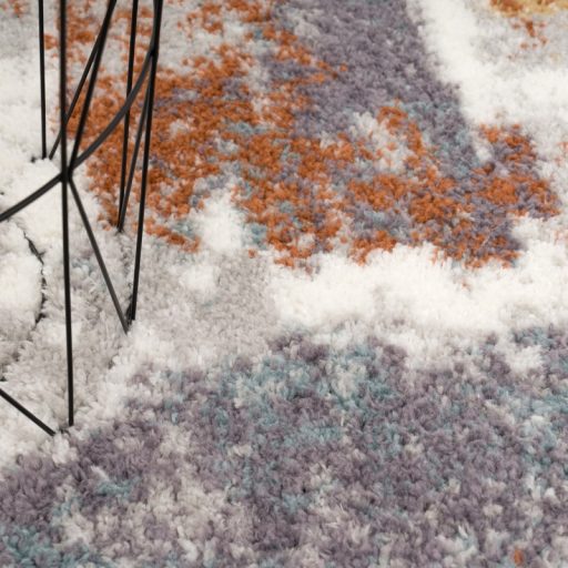 Absztrakt mintás shaggy design szőnyeg nappaliba - színes 120x160 cm