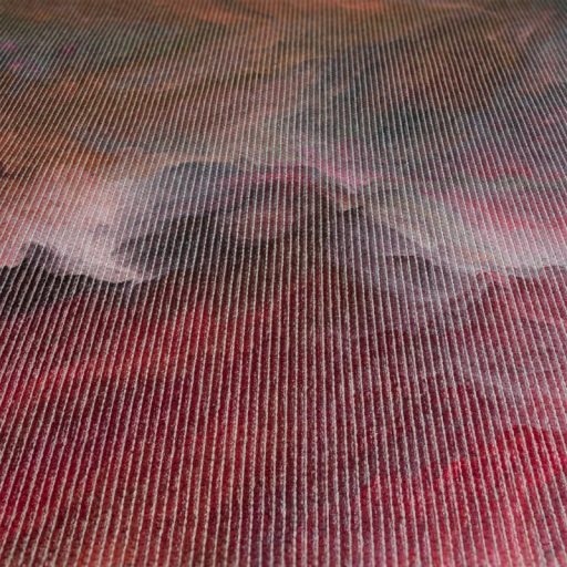 Modern nappali szonyeg - bordo, festett hatasu, absztrakt, 160x220 cm, Liv