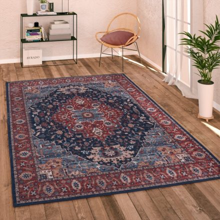 Keleti klasszikus szőnyeg nappaliba bordűrös mandala mintás színes 200x280 cm