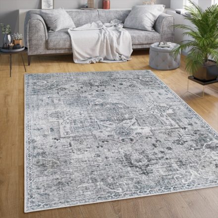 Szürke klasszikus szőnyeg nappaliba keleti mintával vintage hatású 240x340 cm