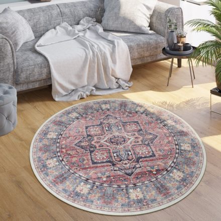Klasszikus szőnyeg nappaliba keleti mintával - színes marokkói 120 cm kör alakú