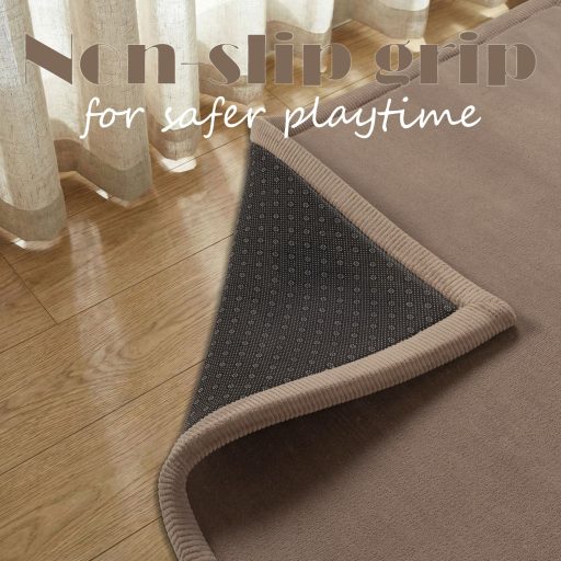 egyszinu bezs babaszonyeg puha es csuszasmentes 120x160 cm