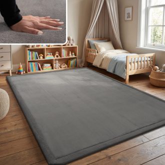 csuszasmentes antracit gyerekszonyeg puha babaszonyeg 200x350 cm