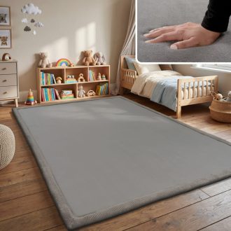 egyszinu szurke babaszonyeg puha es csuszasmentes 200x350 cm