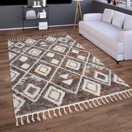 Shaggy szőnyeg rojtos boho skandináv szőnyeg nappaliba - színes 240x340 cm