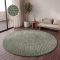 Hullam mintas skandinav 3D modern nappali szonyeg, zold 160 cm kerek