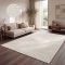 Hullam mintas skandinav 3D modern nappali szonyeg, krem 60x100 cm