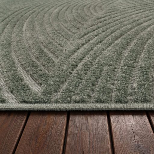 Modern szonyeg nappaliba - skandinav stilusu, 3D hatasu, absztrakt, zold, 80x150 cm