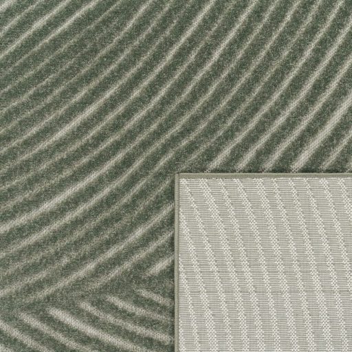 Modern szonyeg nappaliba - skandinav stilusu, 3D hatasu, absztrakt, zold, 80x150 cm