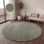 Kerek modern szonyeg - skandinav stilusu, 3D hatasu, geometria, zold, 120 cm kor