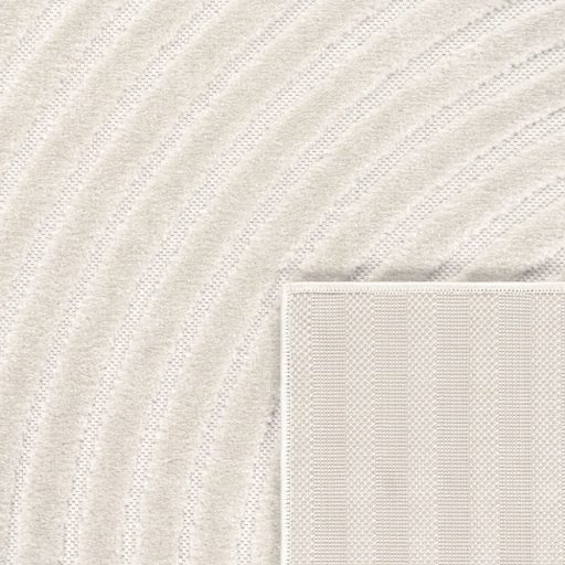 Modern szonyeg nappaliba - skandinav stilusu, 3D hatasu, geometria, krem, 80x250 cm