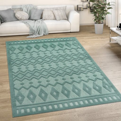 Skandinav modern szonyeg nappaliba turkiz 200 cm kerek