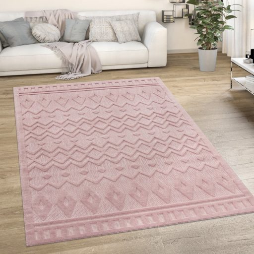 Skandinav modern szonyeg nappaliba rozsaszin 120 cm kerek