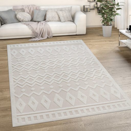 Skandinav modern szonyeg nappaliba krem 200 cm kerek
