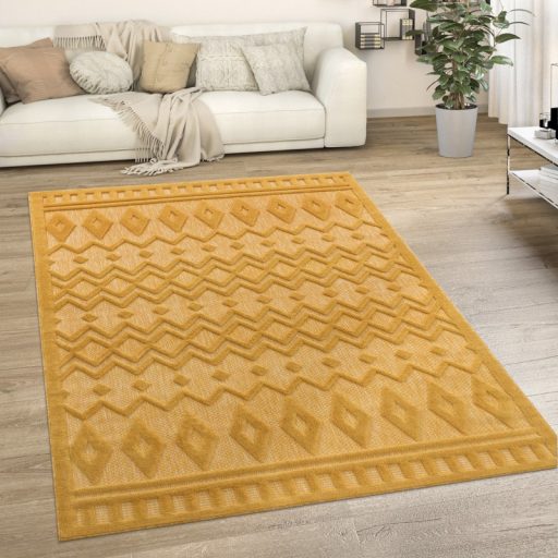Skandinav modern szonyeg nappaliba sarga 200 cm kerek