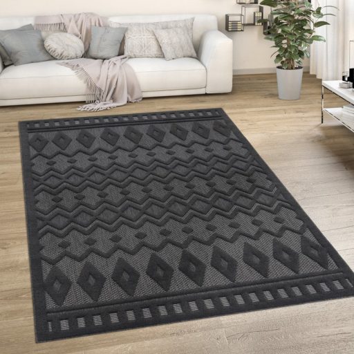 Skandinav modern szonyeg nappaliba antracit 200 cm kerek