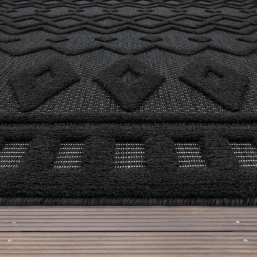 Skandinav modern szonyeg nappaliba antracit 200 cm kerek