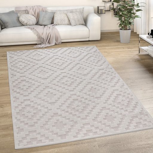Skandinav 3D modern szonyeg nappaliba krem 60x100 cm