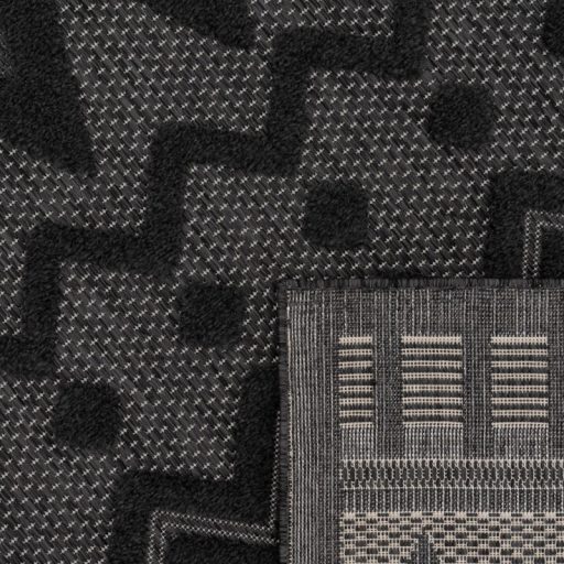 Nagymeretu modern szonyeg nappaliba - skandinav, 3D, antracit, 200x280 cm, Lotti