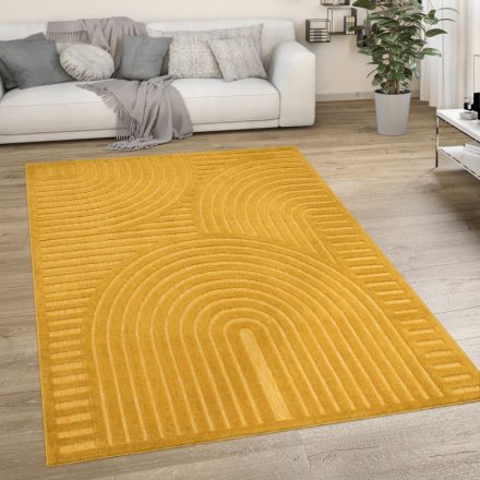 Mustársárga 3D kültéri szőnyeg teraszra szőnyeg nappaliba konyhai szőnyeg 140x200 cm