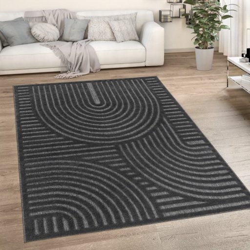 modern 3D mintas antracit kulteri szonyeg 140x200 cm