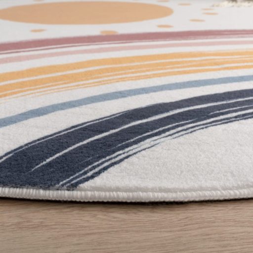 Kerek moshato gyerekszoba szonyeg, feher 100 cm kerek