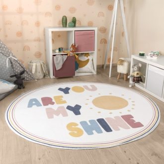 Kerek moshato gyerek szonyeg, jatszoszonyeg szines 120 cm kor