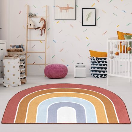Mosható puha babaszőnyeg szivárvány gyerekszoba szőnyeg - színes 120x160 cm