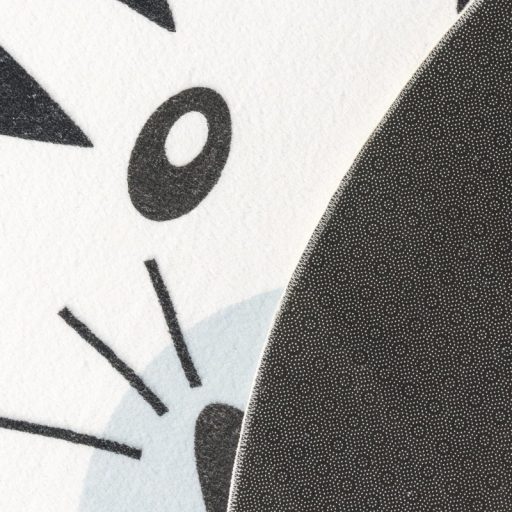 szurke gyerekszoba szonyeg oroszlan motivummal 120 cm kerek