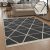 Kétoldalas pamut mosható szőnyeg étkezőbe nappaliba rombusz antracit 160x220 cm