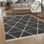 Ketoldalas pamut moshato nappali szonyeg rombusz, antracit 60x180 cm