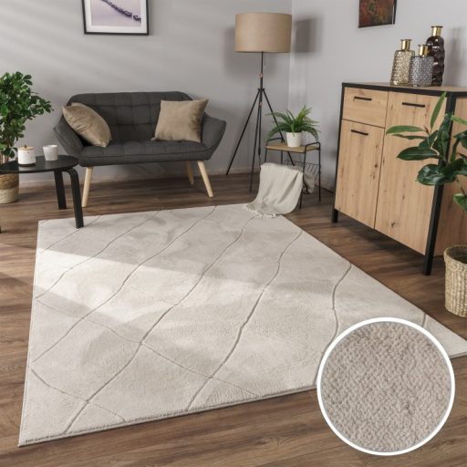 3D skandinav nappali szonyeg krem szinu 60x100 cm