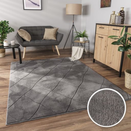 3D skandinav nappali szonyeg antracit szinu 160x220 cm
